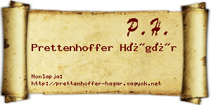 Prettenhoffer Hágár névjegykártya